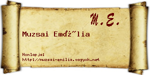 Muzsai Emília névjegykártya